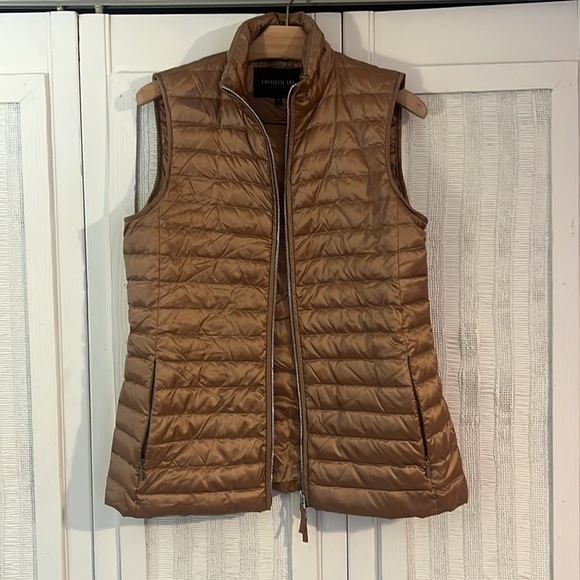 Lafayette 148 New York Goose Down Scout Gold Camel Vest - XS - Picture 2 of 6